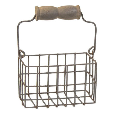 Mini Wire Wide Egg Basket w/Handle - The Fox Decor